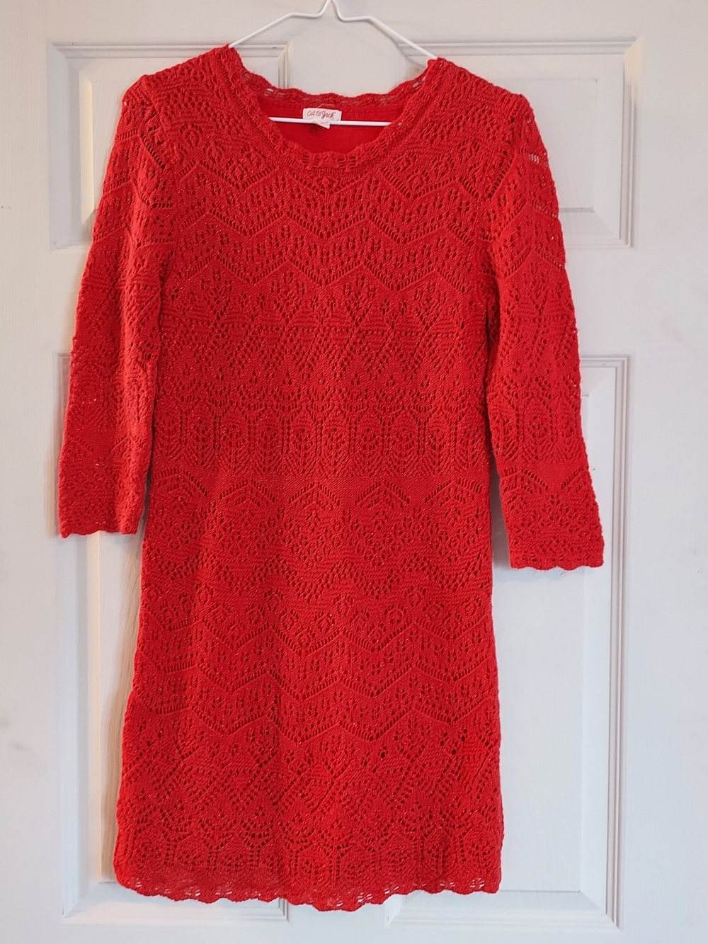 Cat And Jack Crochet Knit Red Women’s Dress